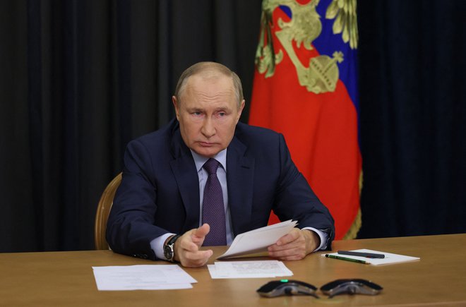 &raquo;Če bo ogrožena ozemeljska celovitost Rusije, bomo uporabili vse metode, tudi jedrsko orožje,&laquo; je napovedal Vladimir Putin. FOTO: Gavriil Grigorov/AFP
