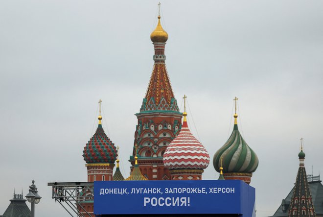 Doneck, Lugansk, Zaporožje, Herson &ndash; Rusija! FOTO: Jevgenija Novoženina/Reuters
