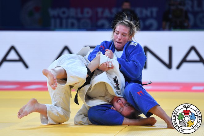 Anka Pogačnik, tekmovalka trenerja Gregorja Broda, si je od SP obetala več.&nbsp;FOTO:&nbsp;Tamara Kulumbegašvili/IJF
