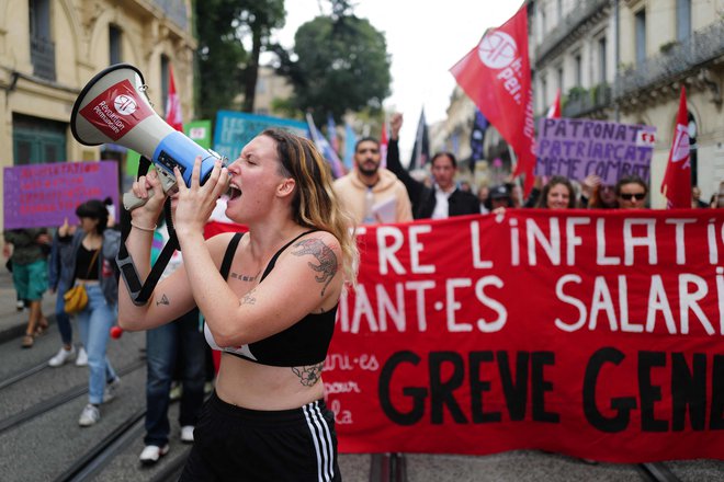 Nezadovoljni Francozi so šli na ulice. FOTO: Sylvain Thomas/AFP
