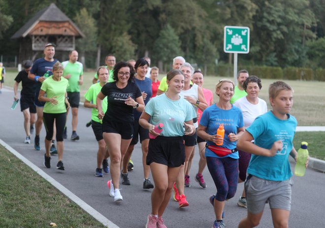 Nekateri tekači so se na letošnji ljubljanski maraton pripravljali avgusta tudi na Brdu pri Kranju. FOTO: Dejan Javornik
