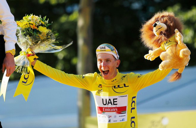 Tadej Pogačar bo na Touru v prihodnjem letu spet kolesaril kot lev.&nbsp; FOTO: Stephane Mahe/Reuters
