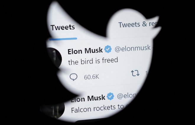 Elon Musk meni, da je njegov prevzem twitterja prispevek k povečanju svbode govora na svetu. Kako svobodna bo njegova ptica zares, bomo najbolje videli, ko se bodo na družbenem omrežju kresala mnenja o njegovem lastniku.&nbsp;Foto Dado Ruvic Reuters
