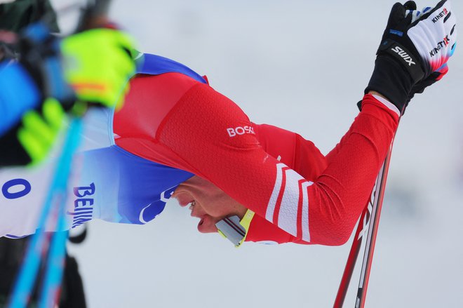 Aleksandr Boljšunov si je na olimpijskih igrah v Pekingu pritekel tri posamične kolajne, za nameček je prispeval še viden delež k dvema ekipnima. FOTO: Marko Djurica/Reuters
