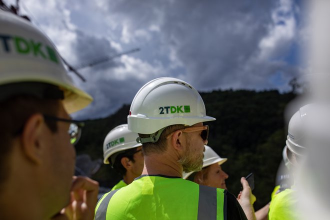 Na enem od gradbišč bodočega drugega tira železnice med Divačo in Koprom  Foto Voranc Vogel
