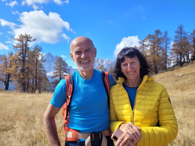 Marija in Andrej Štremfelj sta prva zakonca na svetu, ki sta skupaj osvojila najvišjo goro. FOTO: Tina Horvat
