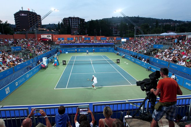 Portorož je znan tudi po mednarodnih turnirjih WTA in Challenger. FOTO: Dejan Javornik/Delo

