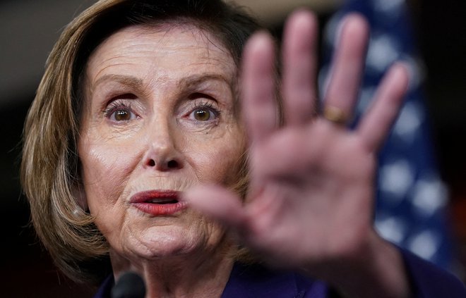 Demokratska predsednica predstavniškega doma Nancy Pelosi je poudarjala svoje sposobnosti dobivanja volitev. FOTO: Kevin Lamarque/Reuters
