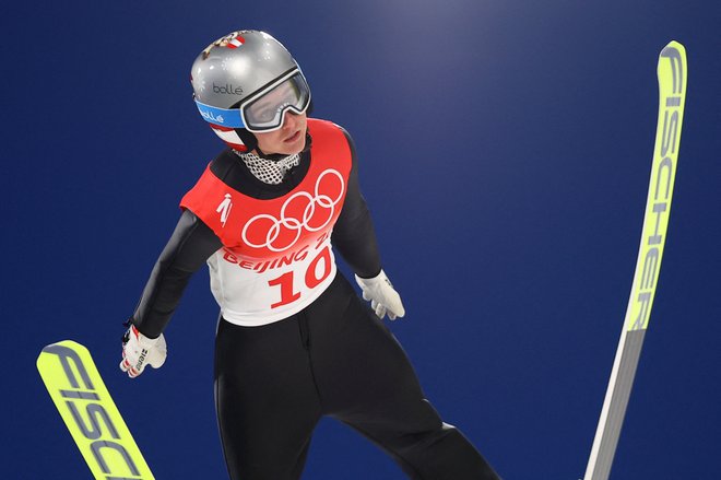 Sophie Sorschag je nastopila tudi na letošnjih olimpijskih igrah na Kitajskem, kjer pa so jo diskvalificirali zaradi neustreznega dresa. FOTO: Hannah Mckay/Reuters
