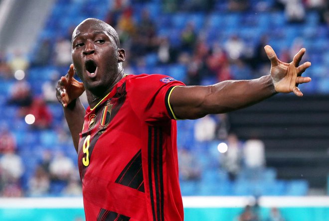 Poškodovani Romelu Lukaku bi za Belgijo na SP lahko igral v izločilnih bojih. FOTO: Evgenija Novoženina/Reuters
