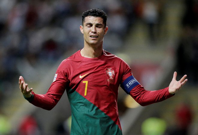 Cristiano Ronaldo bo petič igral na svetovnem prvenstvu. FOTO: Miguel Vidal/Reuters
