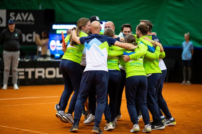 Slovenci so se veselili velike zmage. FOTO:&nbsp;Matic Klansek Velej/Sportida
