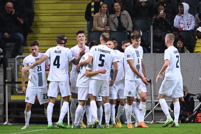 Slovenski nogometaši bodo v četrtek gostovali v Romuniji, v nedeljo pa bodo v Stožicah gostili Črnogorce. FOTO: Jonathan Nackstrand/AFP
