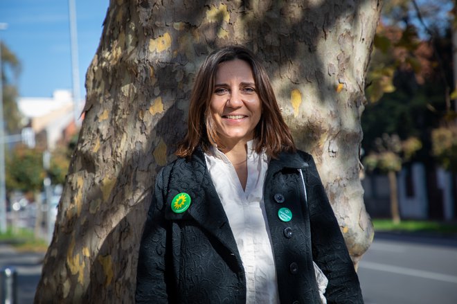 Jasminka Dedić pravi, sa v Vesni predlagajo, da po zgledu nekaterih evropskih mest Ljubljana omeji praznično okrasitev na ožje središče. FOTO: Voranc Vogel/Delo
