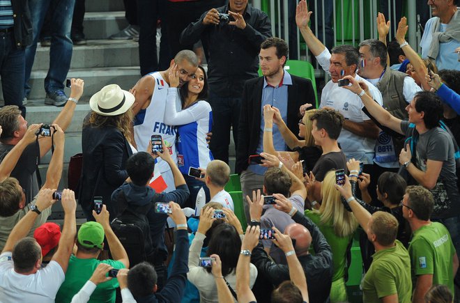 Tony Parker je bil osrednji zvezdnik francoske reprezentance&nbsp;na eurobasketu v Sloveniji.&nbsp;FOTO:&nbsp;Andrej Isaković/AFP
