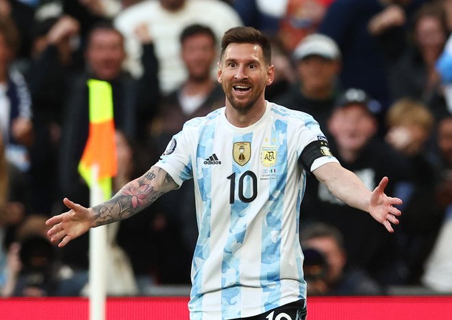 Lionel Messi spet uživa v reprezentančnem dresu. FOTO: David Klein/Reuters
