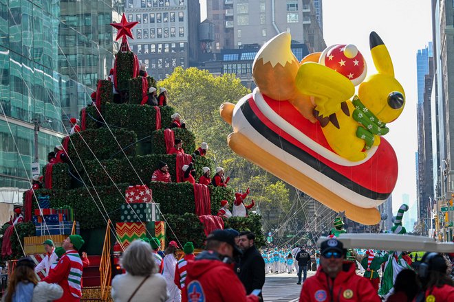 Tradicionalna Macyjeva parada v New Yorku na zahvalni dan.&nbsp;&nbsp;Foto Alexi J. Rosenfeld Getty Images Via Afp
