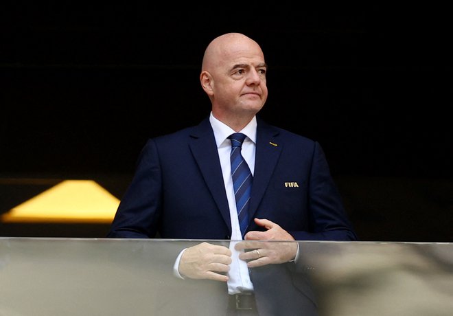 Gianni Infantino je z bizarnim govorom v Katarju požel val neodobravanja. FOTO: Hannah Mckay/Reuters
