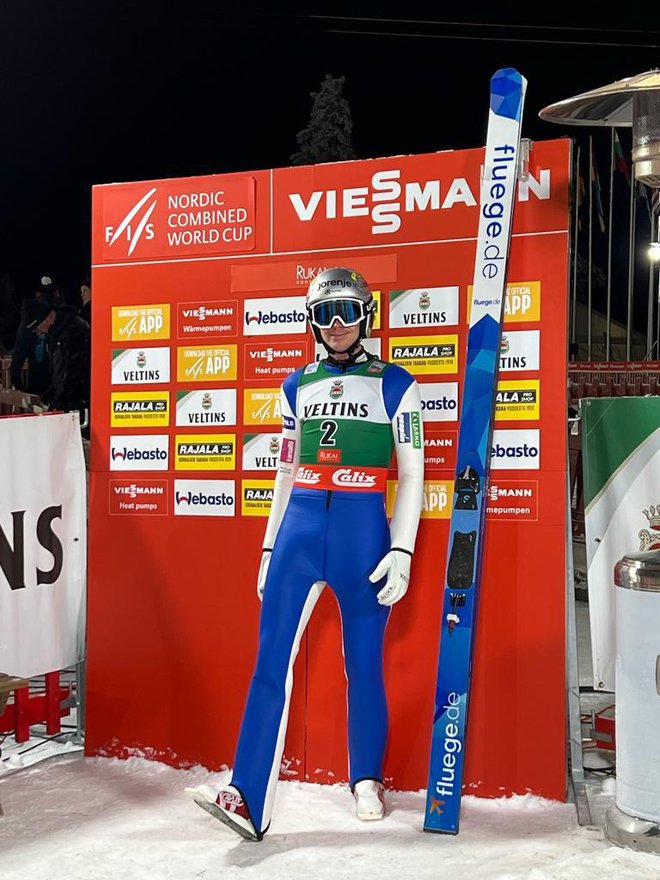 Gašper Brecl se je veselil do novih točk za svetovni pokal. FOTO: SZS
