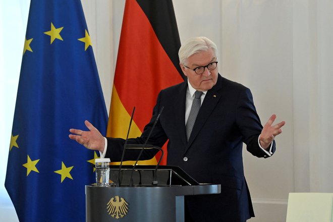 Nemški predsednik Frank-Walter Steinmeier je pozdravil sprejetje resolucije, ki je gladomor označila za genocid. FOTO:&nbsp;REUTERS
