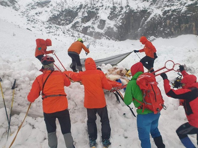 Planinca sta se hudo poškodovala. FOTO: Gorska reševalna zveza Slovenije
