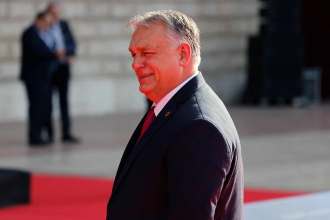 Vlada Viktorja Orbána izsiljuje še pri ugodnih dolgoročnih posojilih Ukrajini za prihodnje leto. Foto Ludovic Marin/Afp
