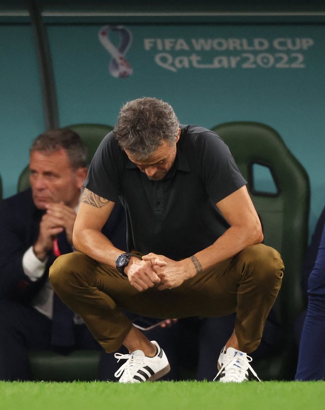 Luis Enrique ni mogel verjeti, da so vsi trije njegovi nogometaši zapravili 11-metrovko. FOTO:&nbsp;Pedro Nunes
