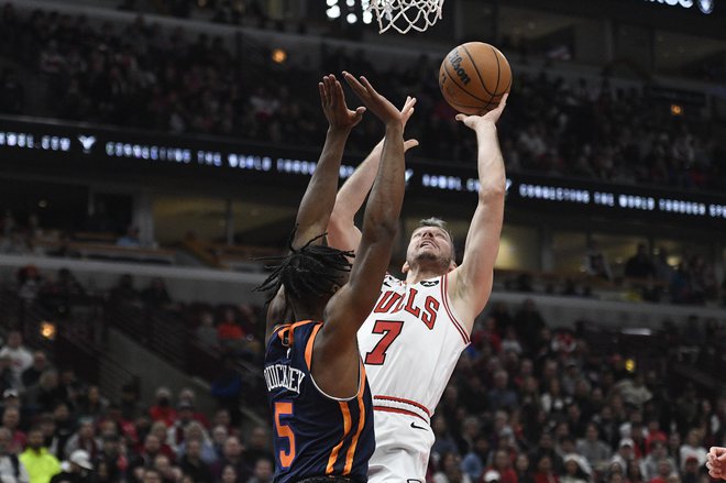 Goran Dragić je imel pomembno vlogo pri Chicagovi zmagi proti New Yorku. FOTO: Matt Marton/Usa Today Sports
