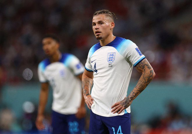 Angleški nogometni reprezentant Kalvin Phillips si je po mundialu privoščil predolg in preveč sproščujoč odmo. FOTO: Lee Smith/Reuters
