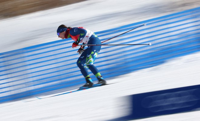 Eva Urevc med nastopom na letošnjih olimpijskih igrah na Kitajskem. FOTO: Lindsey Wasson/Reuters
