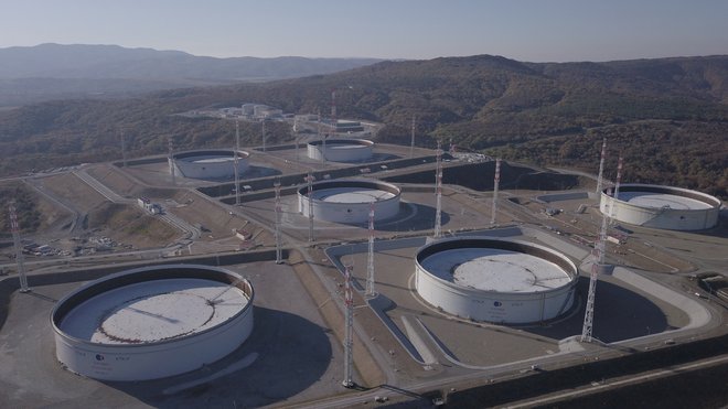 Terminal za surovo nafto v bližini črnomorskega pristanišča Novorossiisk. FOTO:&nbsp;Cpc Via Reuters
