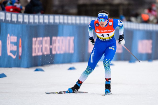 Eva Urevc med nastopom v Dresdnu decembra 2021. FOTO:&nbsp;Jens Schlueter/AFP
