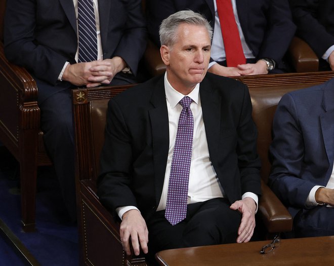 Republikanski voditelj Kevin McCarthy se bori za položaj predsednika predsedniškega doma. FOTO: Anna Moneymaker/Getty Images via AFP
