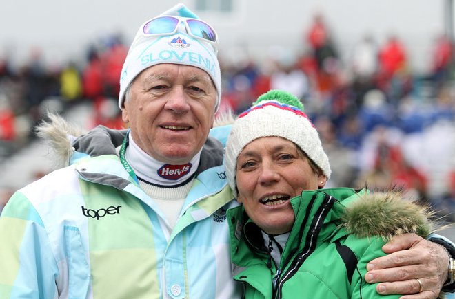 Slovenski »oče« vrhunskega alpskega smučanja Tone Vogrinec in Rozi Mittermeier-Neureuther sta bila velika prijatelja. FOTO: Družnik Matej
