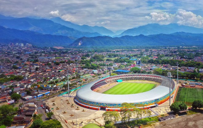 Štadion v mestu Vilavicencio se bo po novem imenoval Bello Horizonte &raquo;Rey Pele&laquo;. FOTO: Juan Guillermo Zuluaga/twitter
