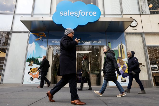 Oblaki družbe Salesforce pokrivajo različne potrebe strank, kar je njihova prednost. FOTO: Brendan Mcdermid/Reuters
