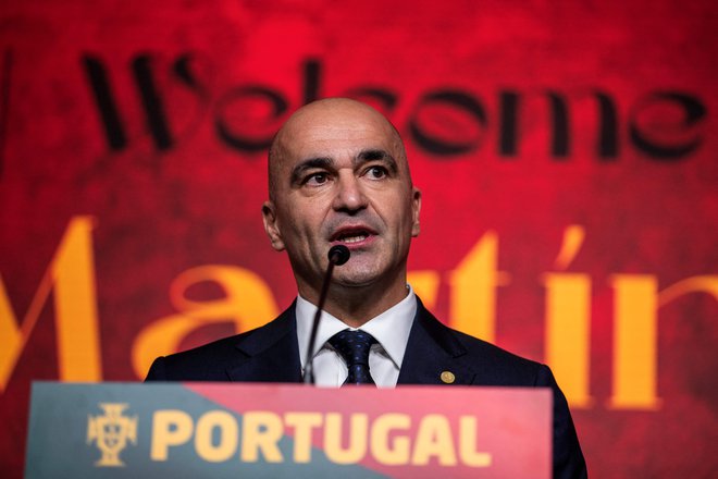 Roberto Martinez na predstavitveni novinarski konferenci v Lizboni. FOTO:&nbsp;Carlos Costa/AFP
