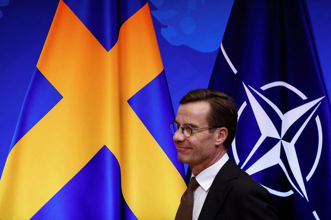 Švedski premier Ulf Kristersson je poudaril, da Švedska ne more uresničiti nekaterih od turških zahtev. Foto: Yves Herman/Reuters
