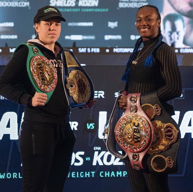 Claressa Shields (desno) je lani ugnala tudi&nbsp;Emo Kozin. FOTO: CFC
