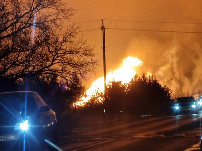 Eksplozija plinovoda je odjeknila v petek okoli 17. ure po krajevnem času. FOTO:&nbsp;Gintautas Geguzinskas via Reuters
