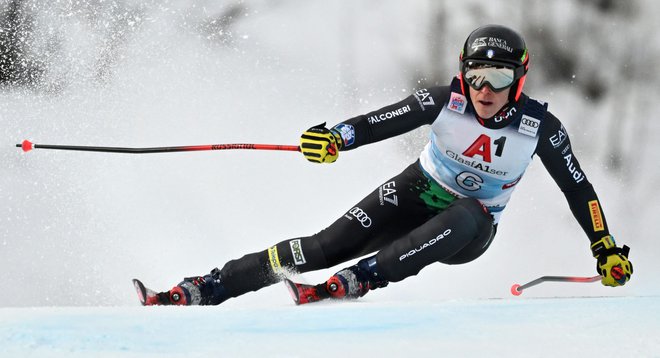 Takole je smučala zmagovalka&nbsp;Federica Brignone. FOTO: Joe Klamar/AFP
