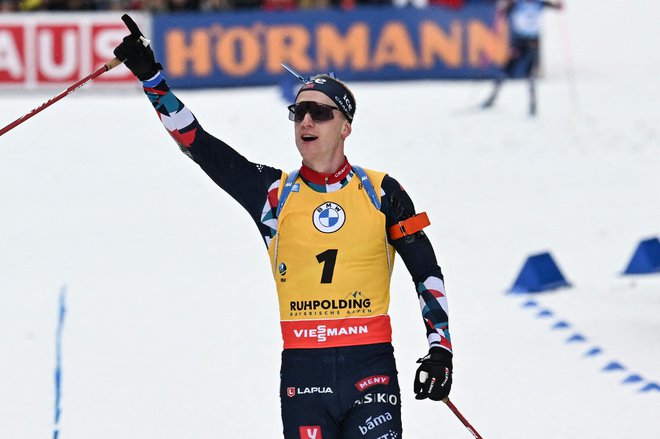 Johannes Thingnes Bø&nbsp;je bil spet premočan za konkurenco. FOTO:&nbsp;Christof Stache/AFP
