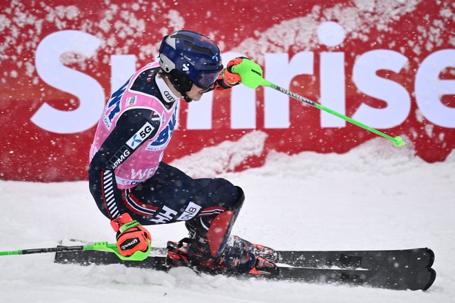 V wengenskem sneženju se je najbolje odrezal norveški as.&nbsp;FOTO:&nbsp;Marco Bertorello/AFP
