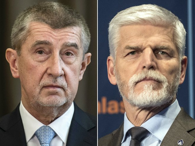 Oba kandidata, tako Andreja Babiša kot Petra Pavla, bremeni komunistična preteklost. FOTO: Michal Cizek/AFP
