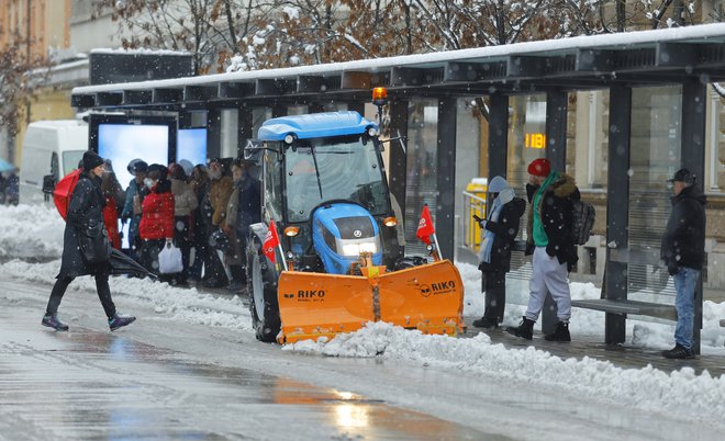 Kriva je zgolj in le narava oziroma sneg, ki je (začuda) padel sredi januarja. FOTO JOŽE SUHADOLNIK/DELO
