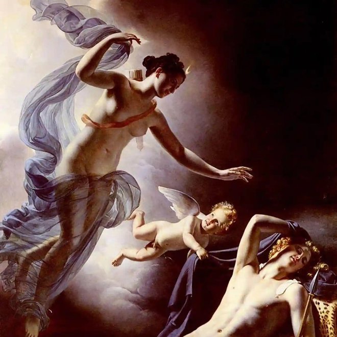 Umetniško sliko Diana in Endimion je leta 1822 ustvaril neoklasicist Jérôme-Martin Langlois, v Amiensu pa naj bi jo deponiral pariški Louvre, menda že leta 1911. FOTO:&nbsp;Wikipedija
