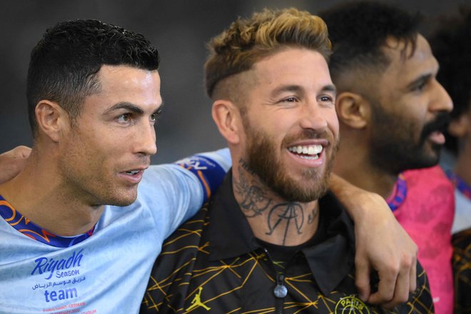 Cristiano Ronaldo in Sergio ramos FOTO: Franck Fife/AFP
