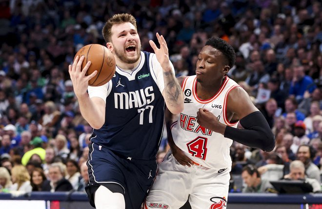 Luka Dončić je prispeval levji delež k zmagi Dallasa. FOTO: Kevin Jairaj/Usa Today Sports
