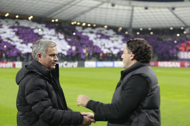 Po prijateljski tekmi z Olimpijo v Stožicah in zmagi z 2:1 je Mourinho z Londončani novembra 2014 v skupinskem delu lige prvakov remiziral z Mariborom (1:1). FOTO: Marko Pigac/MP Produkcija
