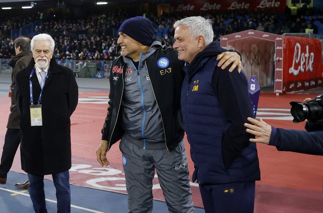Trenerja Luciano Spalletti in Jose Mourinho FOTO: Ciro De Luca/Reuters
